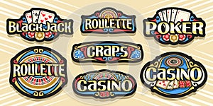 Vector set of Gambling Logos