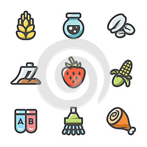 Vector Set of GMO Icons.