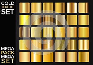 Vector Set of Gold Gradients, Golden Squares Collection, Textures Group photo