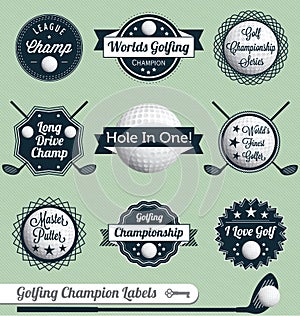 Vector Set: Golf Labels and Icons