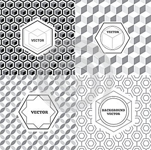 Vector set of graphic design elements, logo design templates