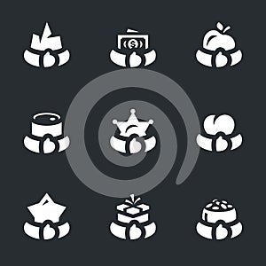 Vector Set of Greed Icons.