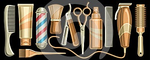 Vector set for Hair Salon and Barbershop