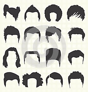 Vector Set: Hair Style Silhouettes