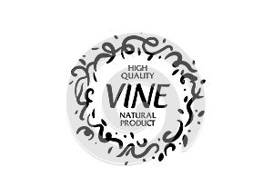 Vector set of hand drawn logos for wine