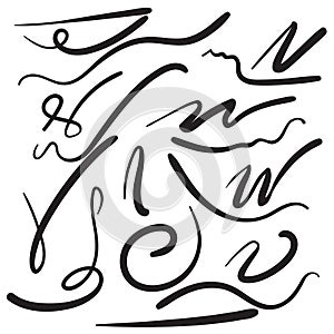 Felt tip brush line.