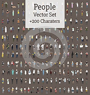 Vector set of illustrated people