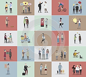 Vector set of illustrated people