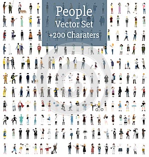 Vector set of illustrated people