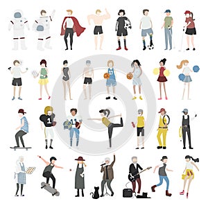 Vector set of illustrated people