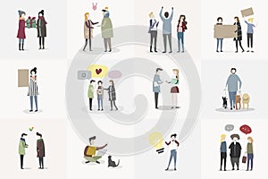 Vector set of illustrated people