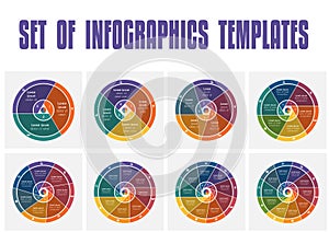 Vector set of Infographics. Universal flat templates elements c