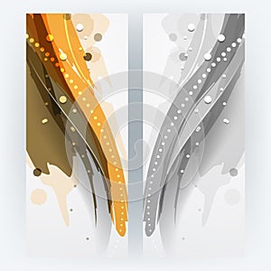 Vector set ink splat background