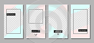 Vector set of instagram stories templates