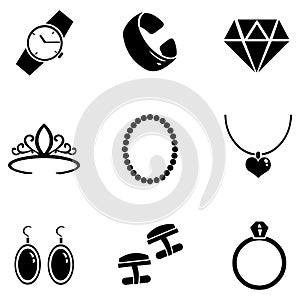 Vector Set of Jewellery Icons