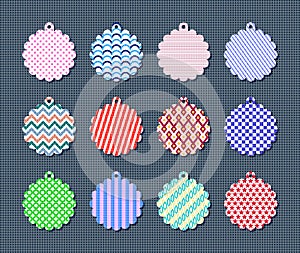 Vector set of labels