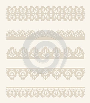 Vector Set of lace ribbons