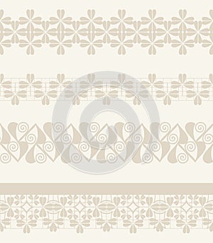 Vector Set of lace ribbons