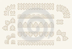 Vector Set of lace ribbons