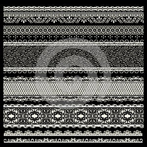 Vector set of lace trims