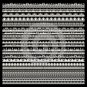 Vector set of lace trims