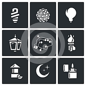 Vector Set of Lighting Icons.