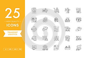 Vector set of Logistics icons