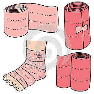 Vector set of medical bandage