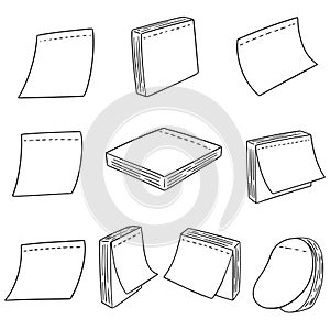 Vector set of memo note