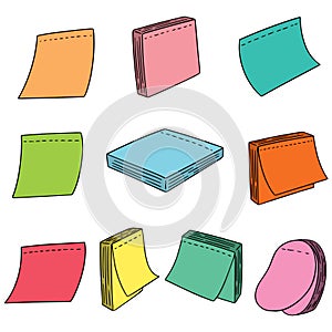 Vector set of memo note