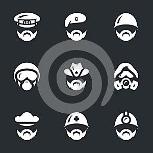Vector Set of Military forces Icons.