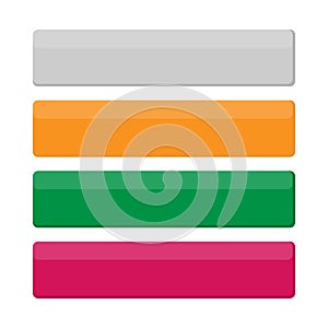 Vector set of modern gradient app or game buttons. User interface web button with arrows