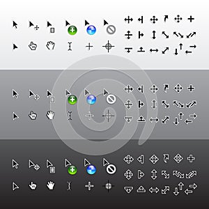 Vector Set of Mouse Pointer Cursors