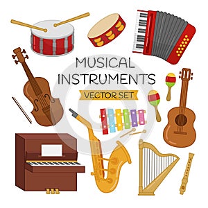 Vector set of musical instruments
