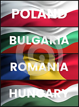 Vector set of national flags