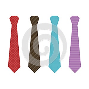 Vector set of neckties