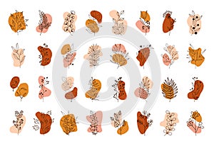 Vector set of nerd elements with circles