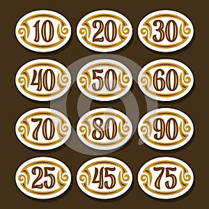 Vector set of Number icons