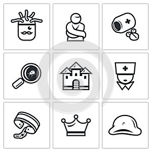 Vector Set of Nuthouse Icons.