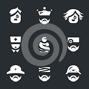 Vector Set of Nuthouse Icons.