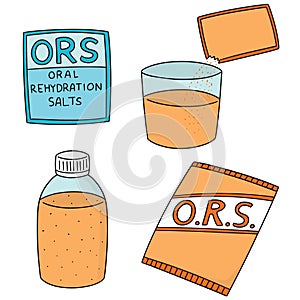 Vector set of oral rehydration salt