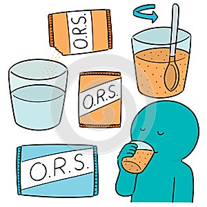 Vector set of oral rehydration salt