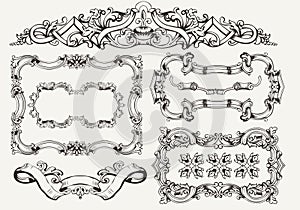 Vector set: ornate vintage frames