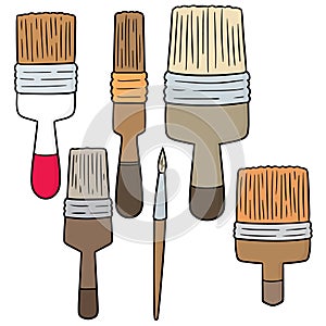 Vector set of paint brush