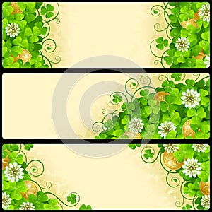 Vector Set of Patrick`s Day Banners