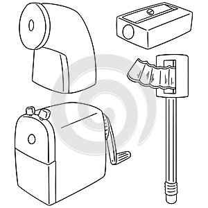 Vector set of pencil sharpener