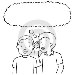 Vector set of people whispering