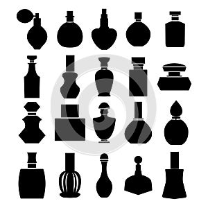 Vector set of perfume bottles - Illustration