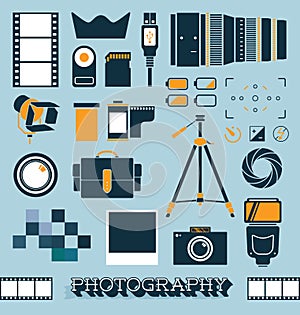 Vector Set: Photography and Camera Objects