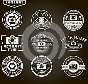 Vector set of photography logo templates. Photo